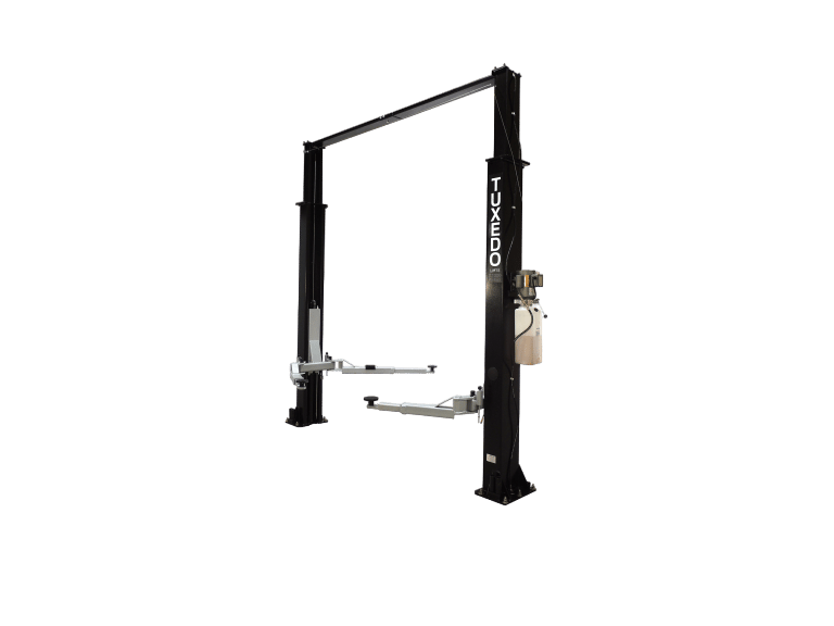 Tuxedo TP9KAC-TUX 9,000 lb Two Post Clear Floor - Asymmetric - Tuxedo