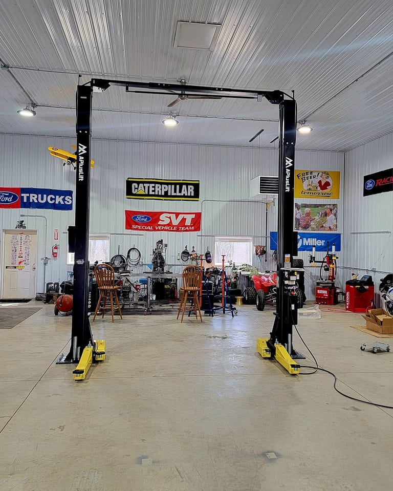 2-post lift install by Panther Lifts