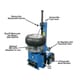 Atlas TC221 Swing-Arm 10-24in Rim Clamp Tire Changer - Image 3