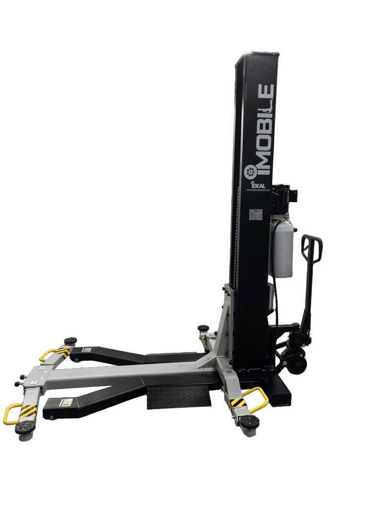 iDEAL MSC-6KLP-BLK 6,000 lb Mobile Single Column Lift - Low Profile - BLACK