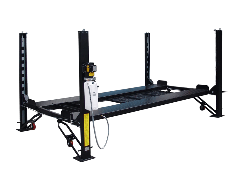 Tuxedo FP8K-DX 8,000 lb Deluxe Storage Lift - Poly casters, drip trays, jack tray