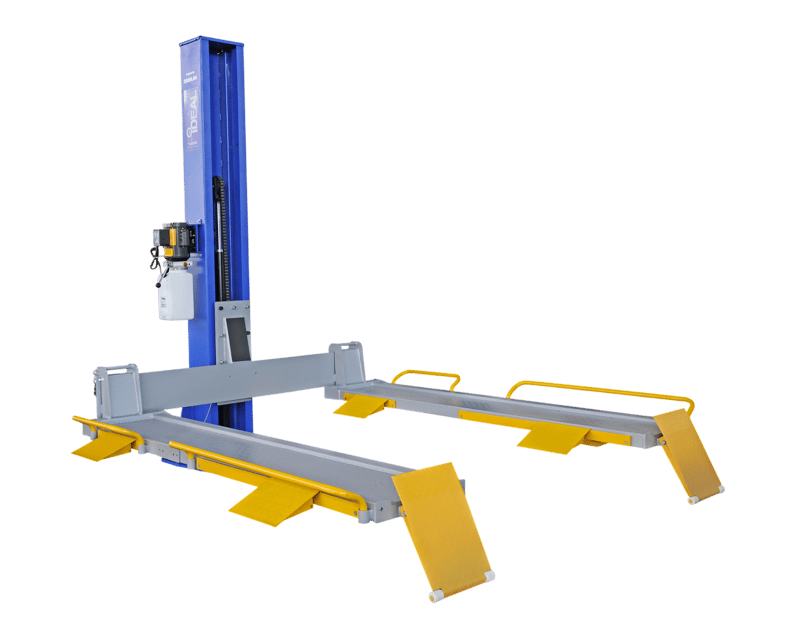 iDEAL SC-2K-UTV-X 2,000 lb Single Column ‘Multi-Use’ UTV & Mower Storage / Service Lift - 110V Duro Included