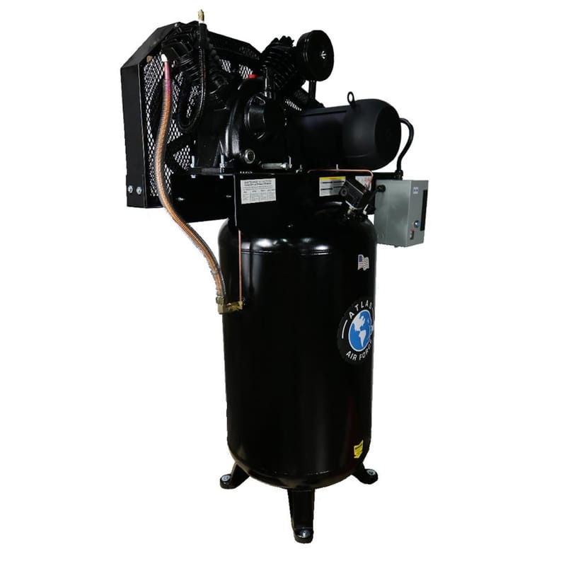 Atlas ATEMPAF9 7.5HP 80 Gallon Vertical Commercial AIR Compressor