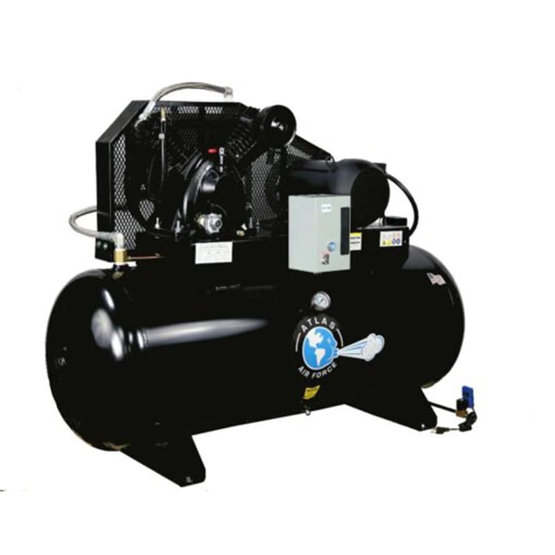 Atlas ATEMPAF9P-120H 7.5HP 120G Horizontal Compressor w/ Plus Package