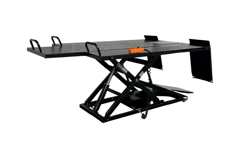 iDEAL U-2200IEH-XR-BLK Elec-Hydra UTV Lift w/Integrated Motor & Retractable Ramp - BLACK