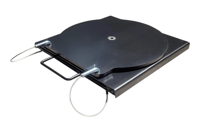 Tuxedo TURNTABLE-25-152 TURNTABLE (Set) - L13"xW13"x H2" Black with Round Top Plate