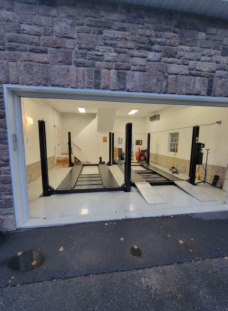 4-post lift install by Panther Lifts